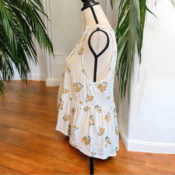 LUCKY BRAND Sleeveless Peplum Floral Tank Top – Size Small - Picture 7 of 16